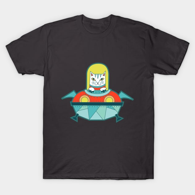 UFO Cat T-Shirt by pinkowlet